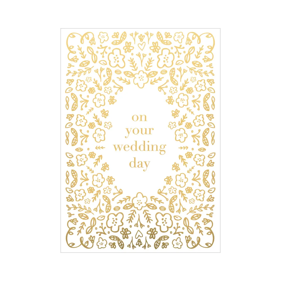 KaiserCraft Greeting Card Your Wedding Day bryllupskort 13x18 cm blankt