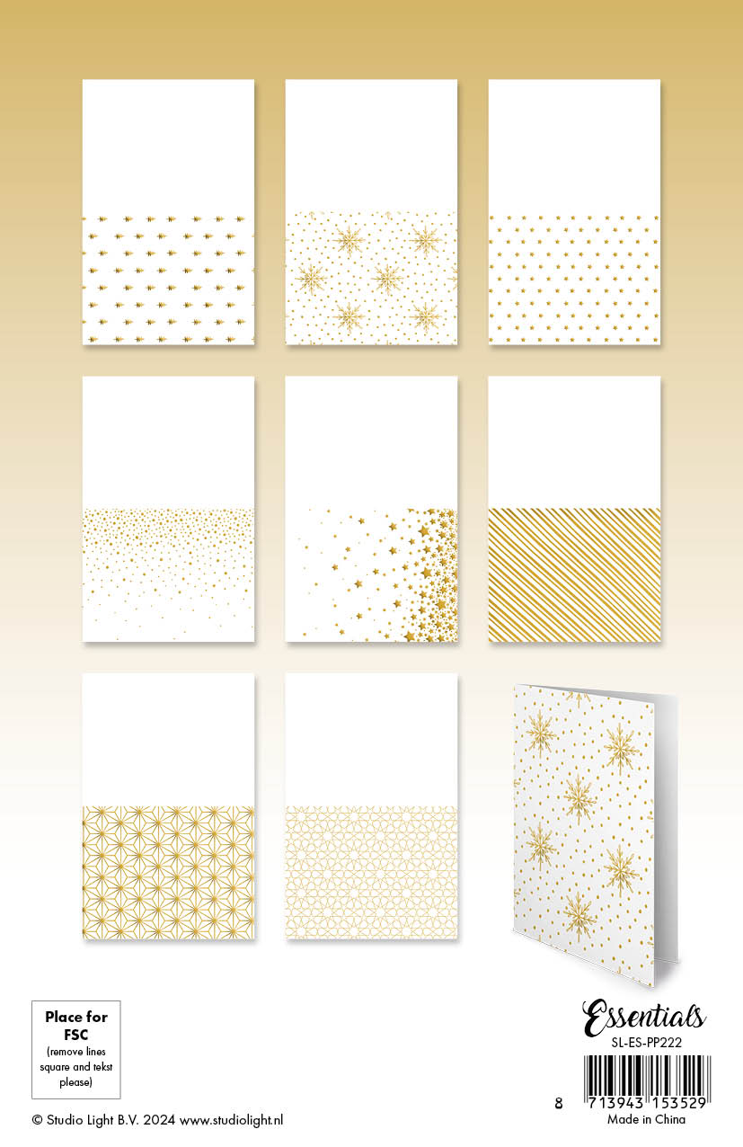 Studio Light Essentials folierte kort Golden patterns