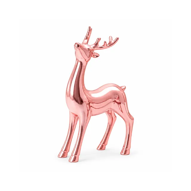 KaiserCraft Holly Days Large Alloy Elk julepynt rosa