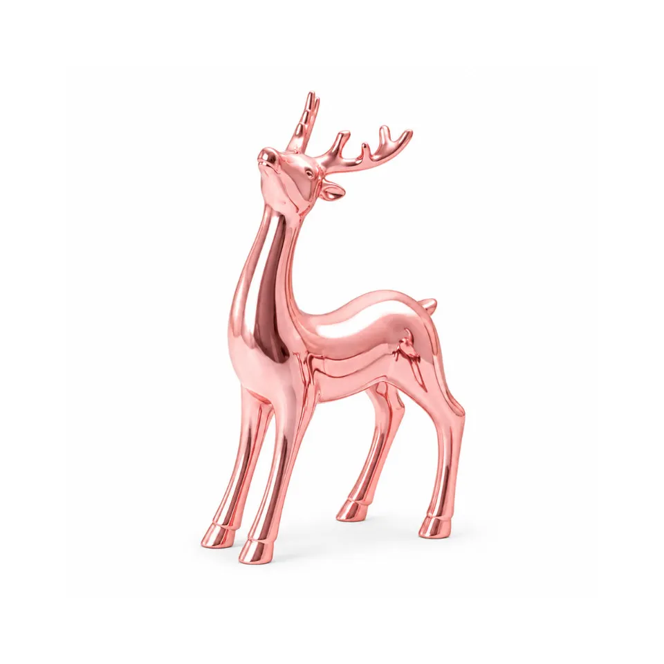 KaiserCraft Holly Days Large Alloy Elk julepynt rosa