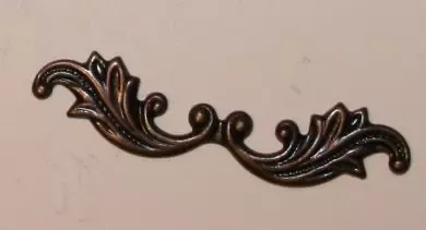 Swirl metallpynt rød kobber