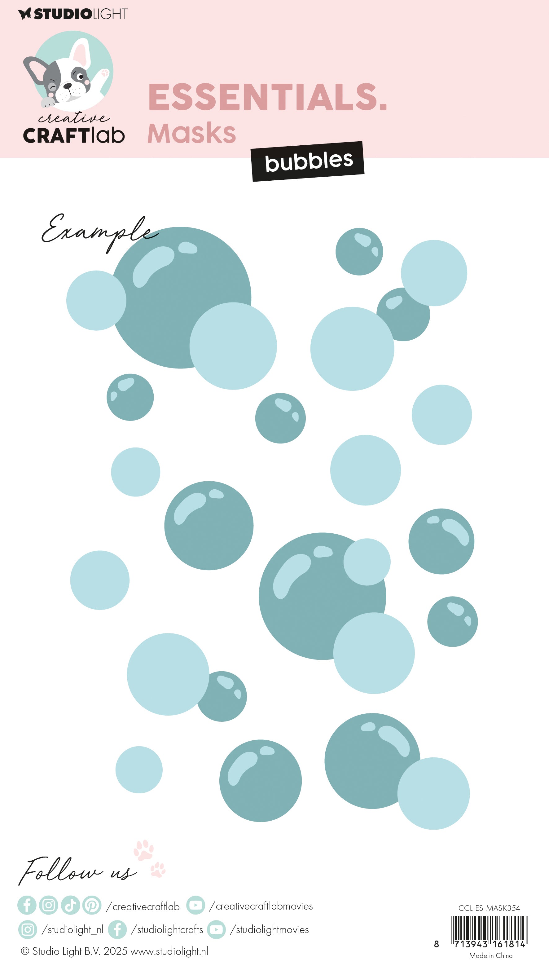 Creative Craftlab Essentials sjablong Bubbles boblemønster