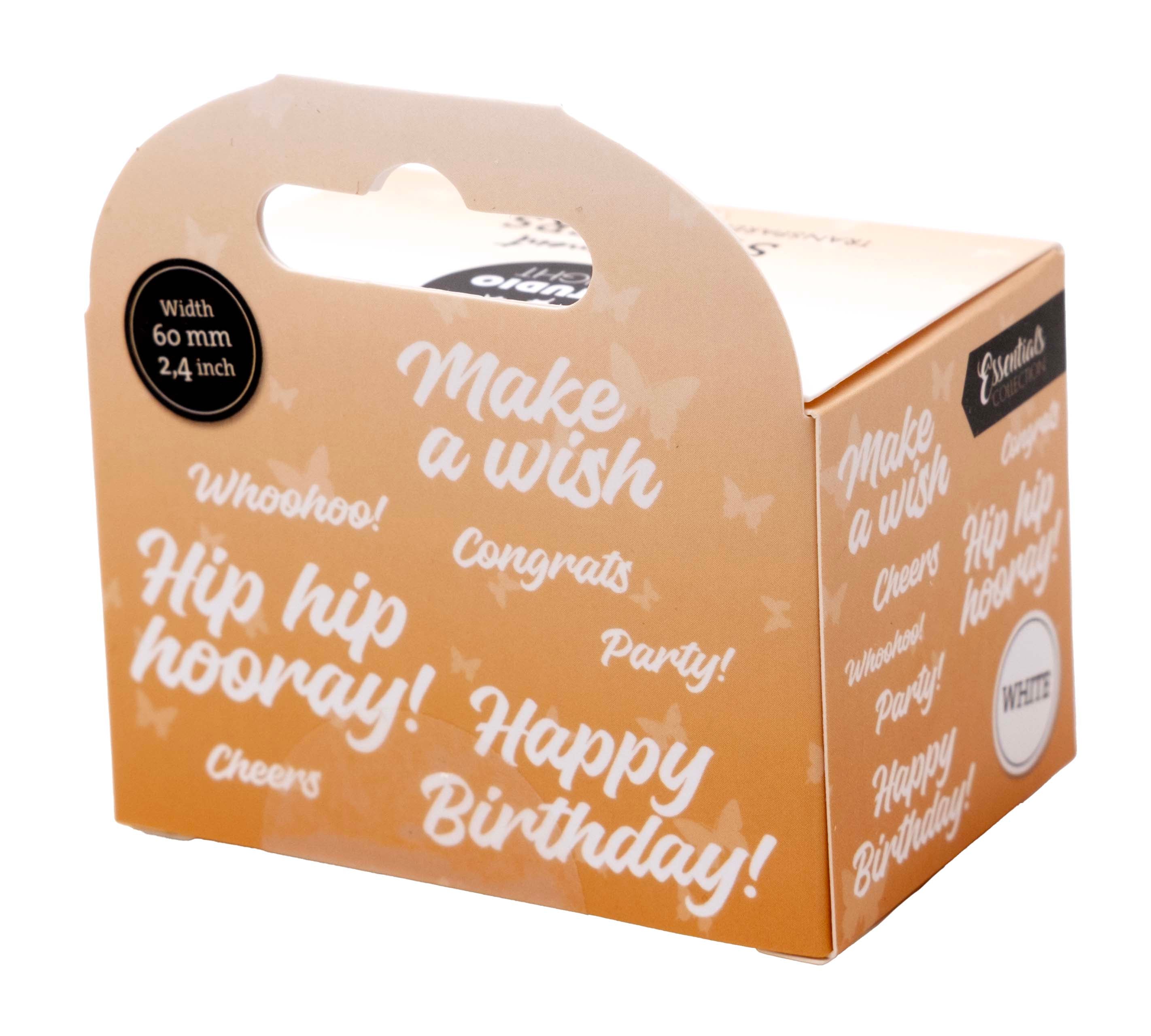 Studio Light Essentials Hip Hip Hooray stickers hvit 5 m klar