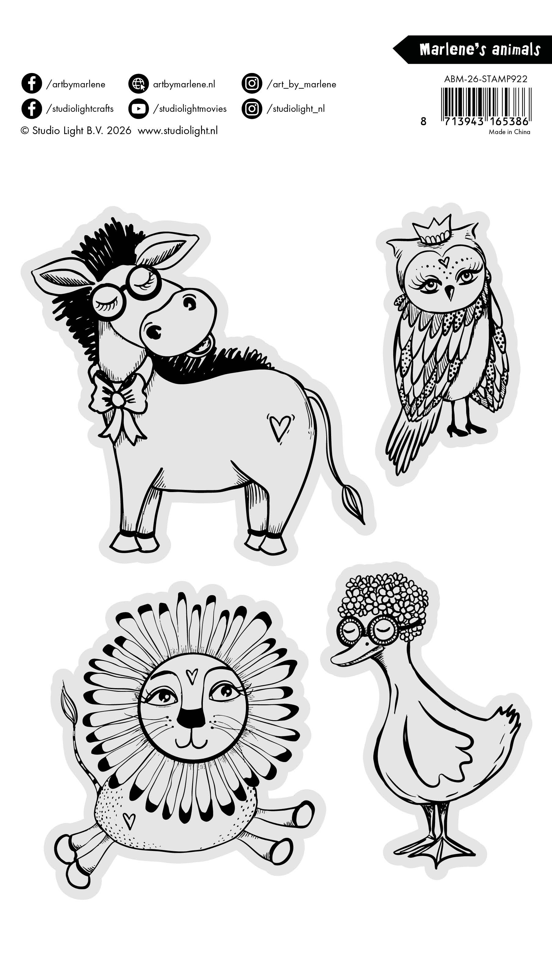 Art by Marlene 2026 Marlene's Animals stempel dyr