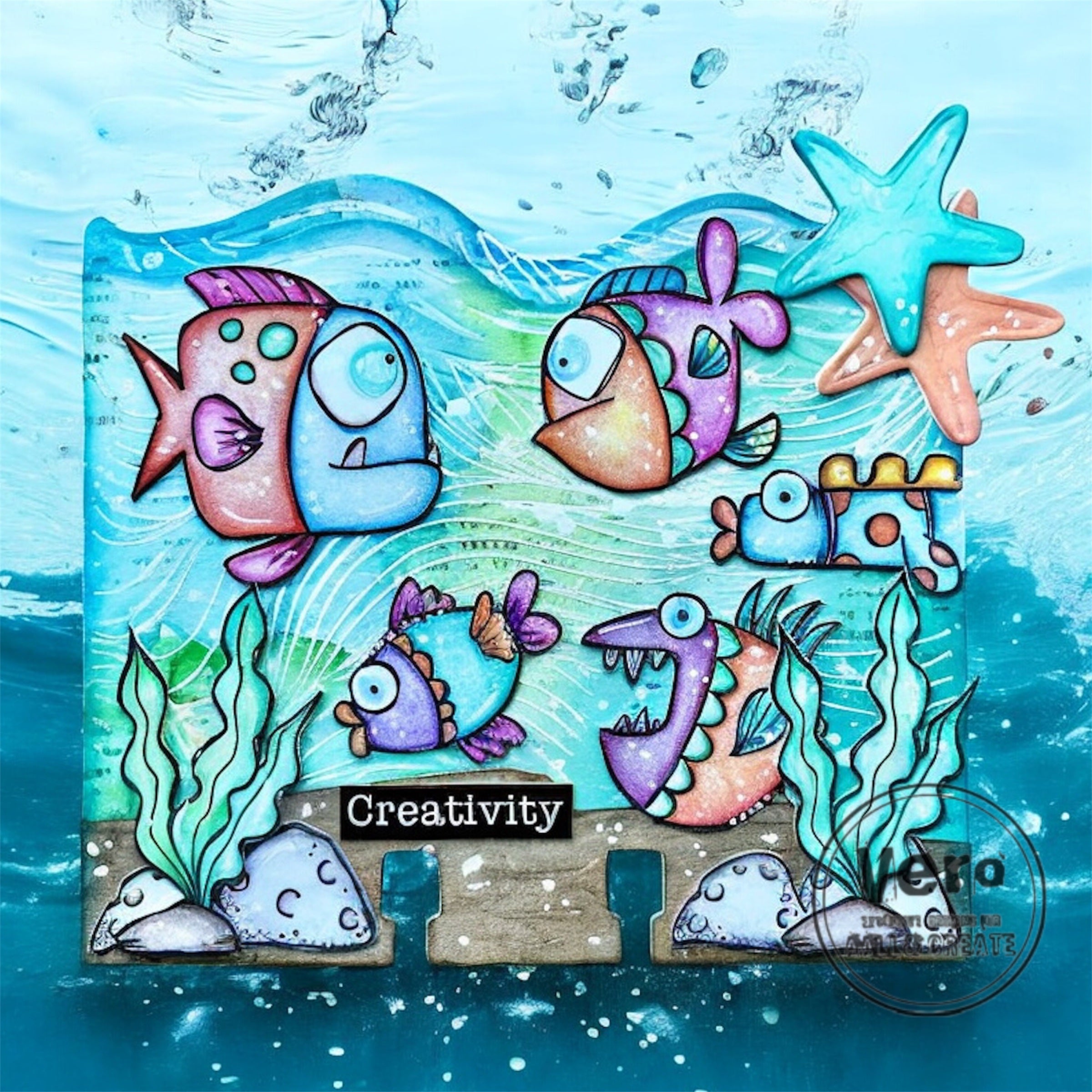 AALL & Create 444 Crashing Waves stempel A6