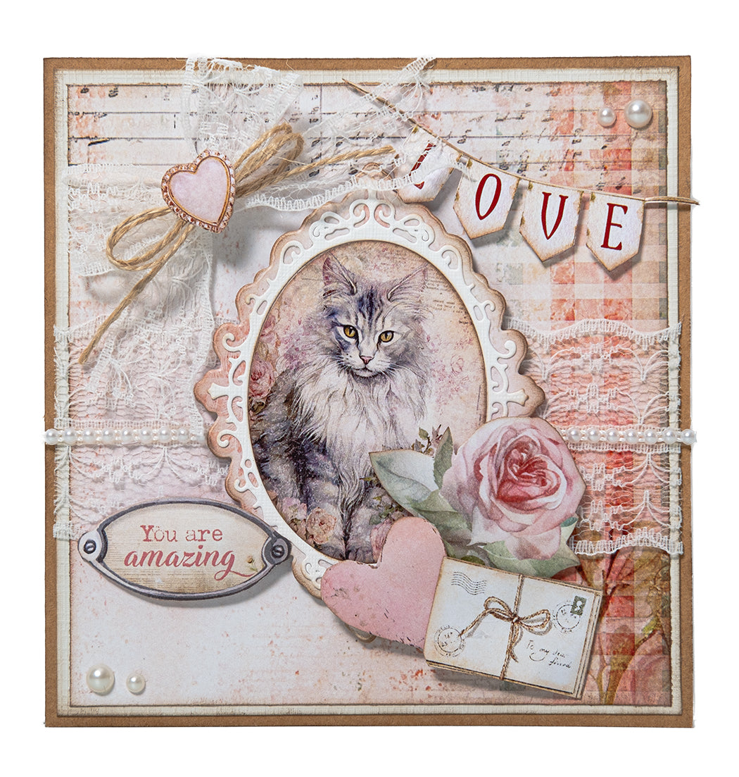 Studio Light A Cat's Secret dies Roses mini-frame