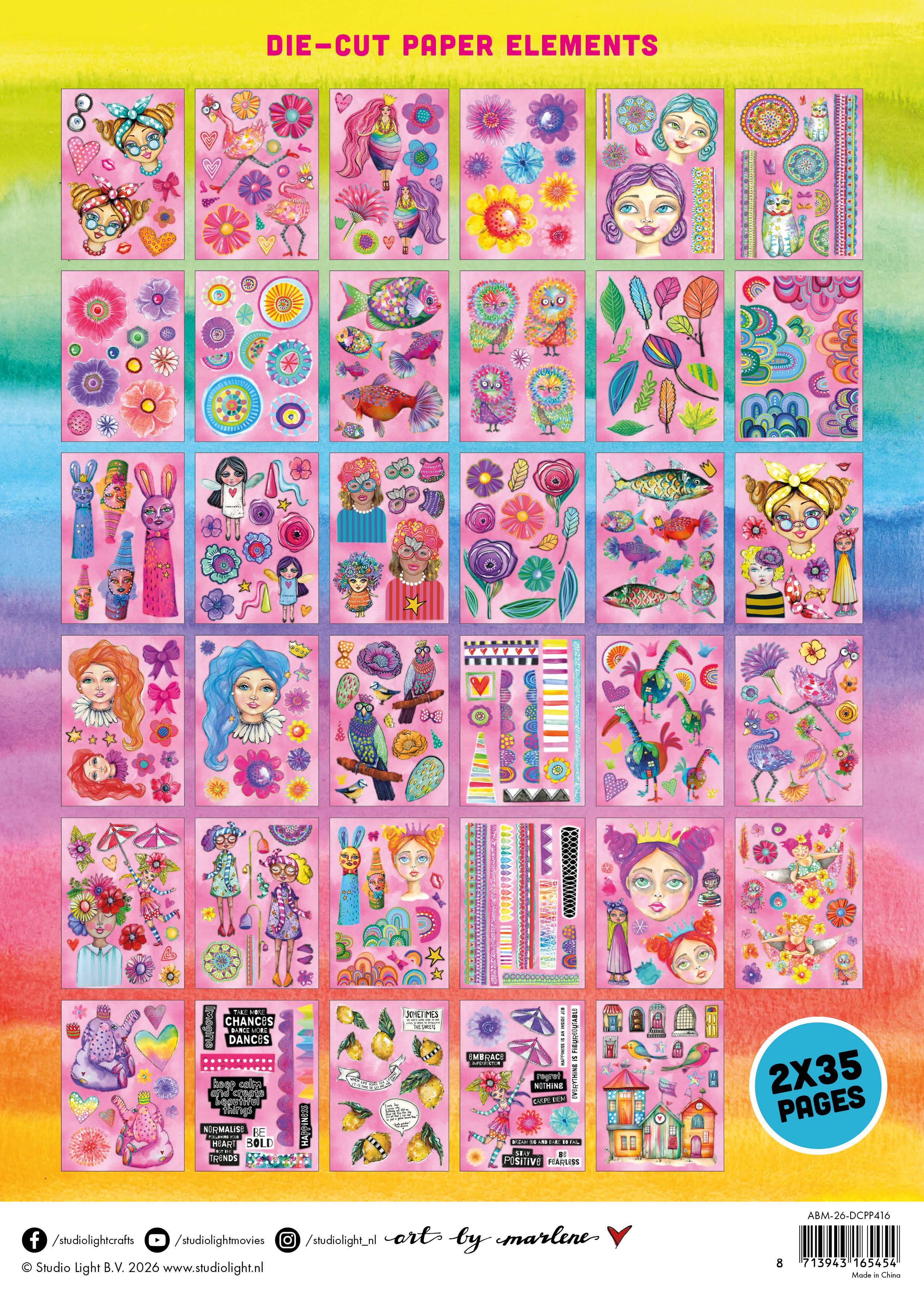 Art By Marlene 2026 Die-Cut Paper Pad papirblokk X-tra big