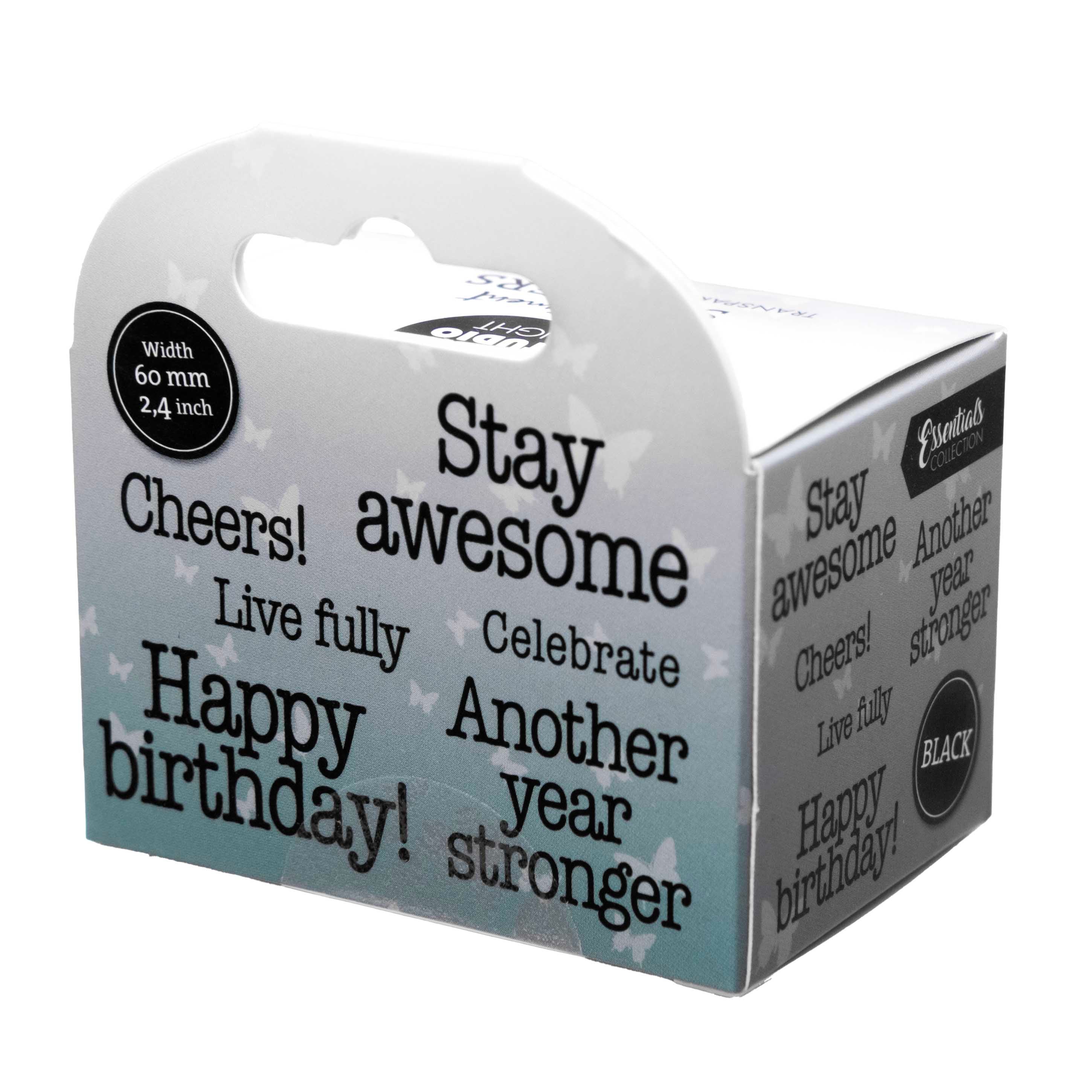 Studio Light Essentials klistremerker svart Another Year Stronger