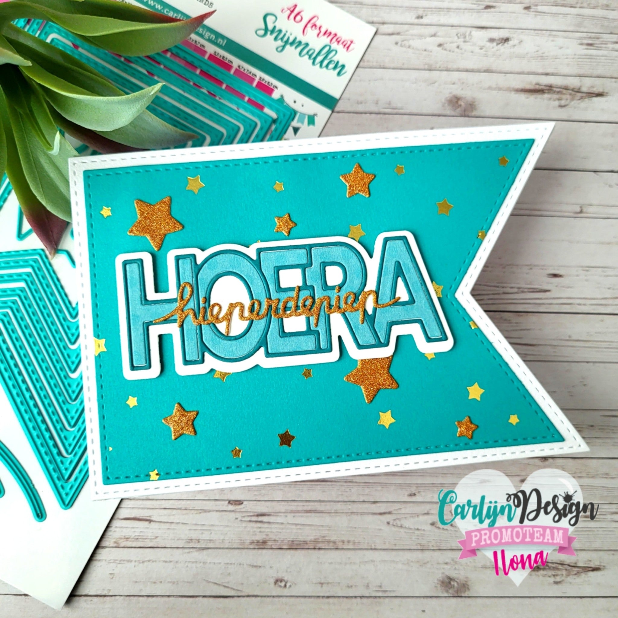 CarlijnDesign CDSN-0200 Outline Hoera dies bursdag