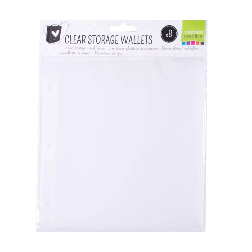 Korthobby clear storage wallets gjennomsiktige lommer
