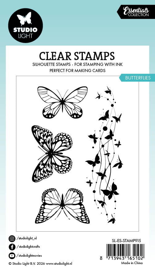 Studio Light Essentials Butterflies stempel sommerfugler