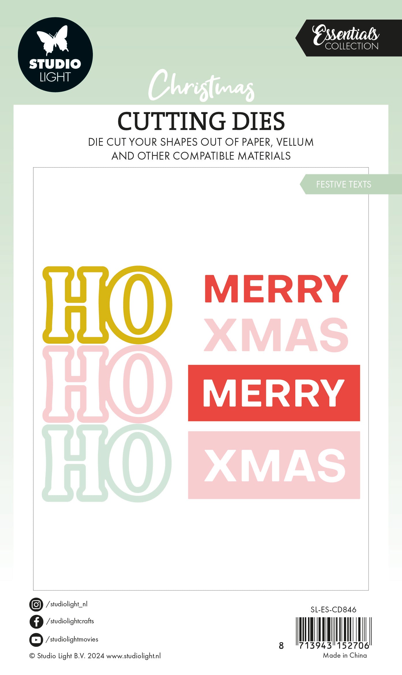 Studio Light Essentials Festive Sentiments dies juletekster