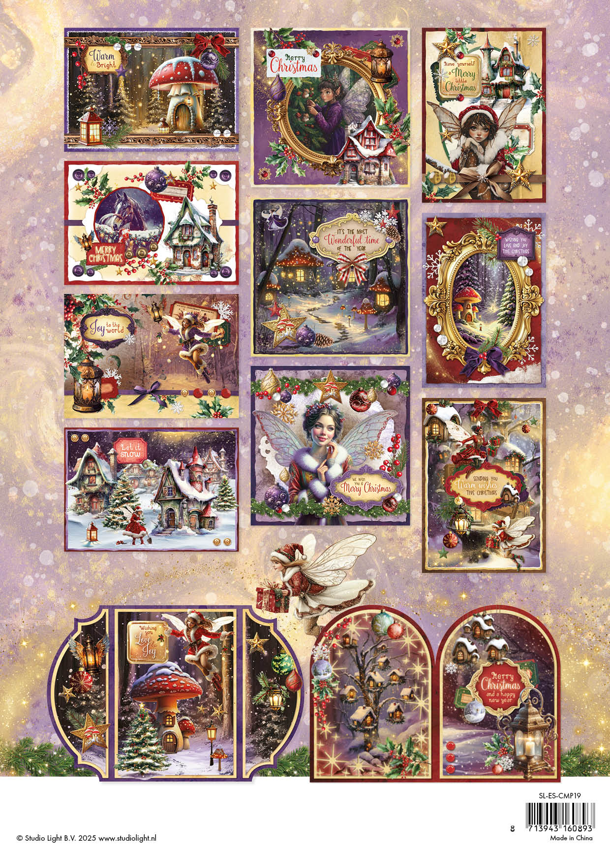 Studio Light Essentials Fairy Christmas papirblokk 14 ark