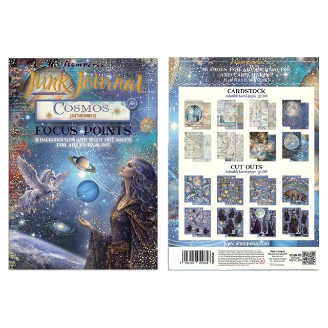 Stamperia Cosmos Junk Journal focus points A5