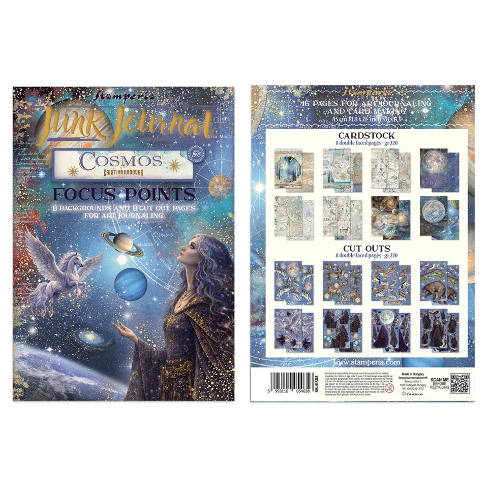 Stamperia Cosmos Junk Journal focus points A5