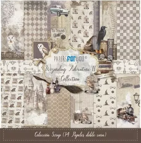 Paper for You Wizarding Adventure II mønsterpapir 14 ark