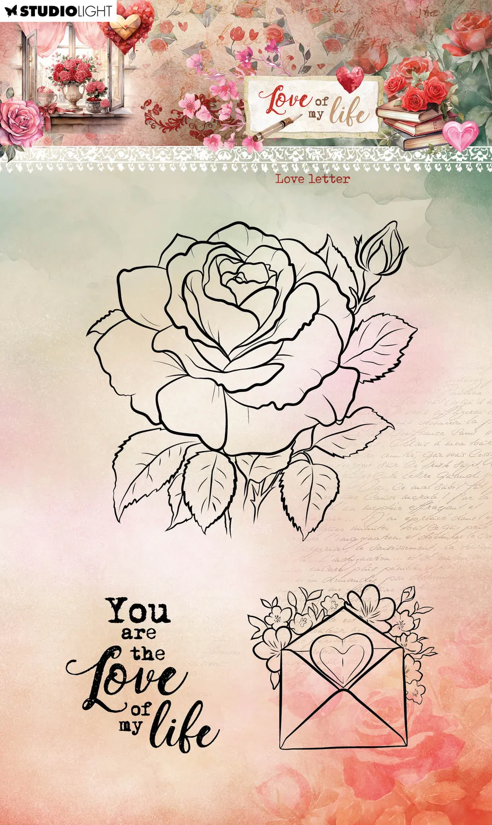 Studio Light Love of My Life clearstempel Love Letter
