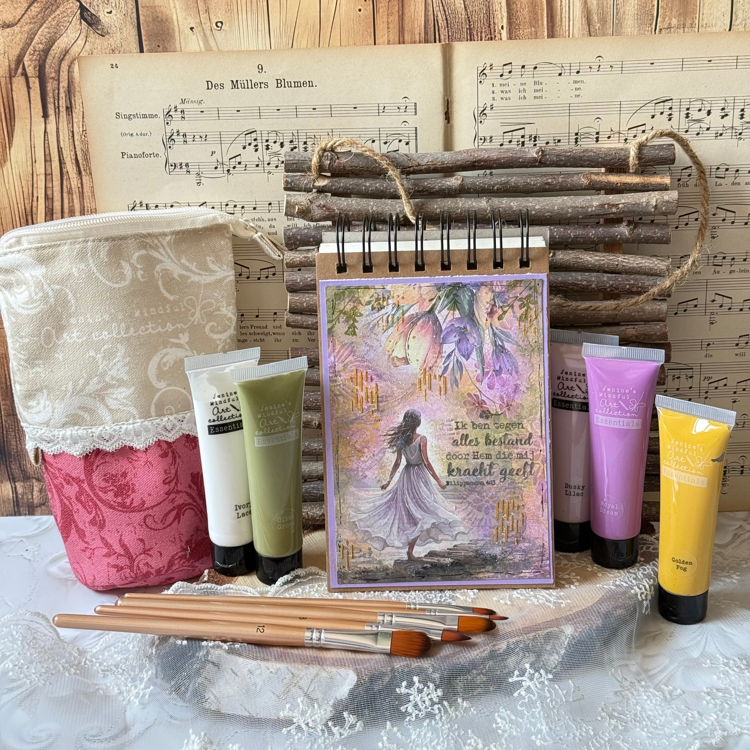 Studio Light Jenine's Mindful Art penselsett filbert 5 stk