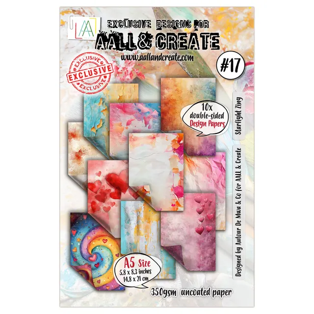 Aall and Create #17 Starlight Zing papir A5 stjerne