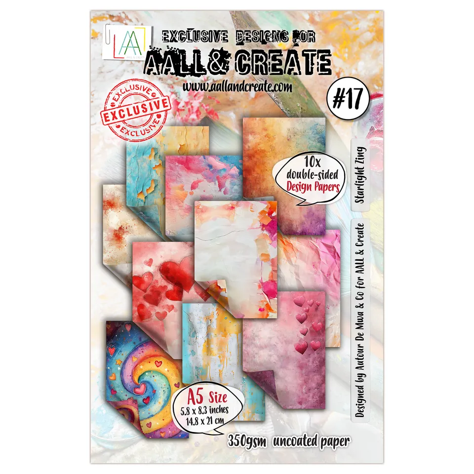 AALL & Create #17 Starlight Zing papirsett A5 stjerner