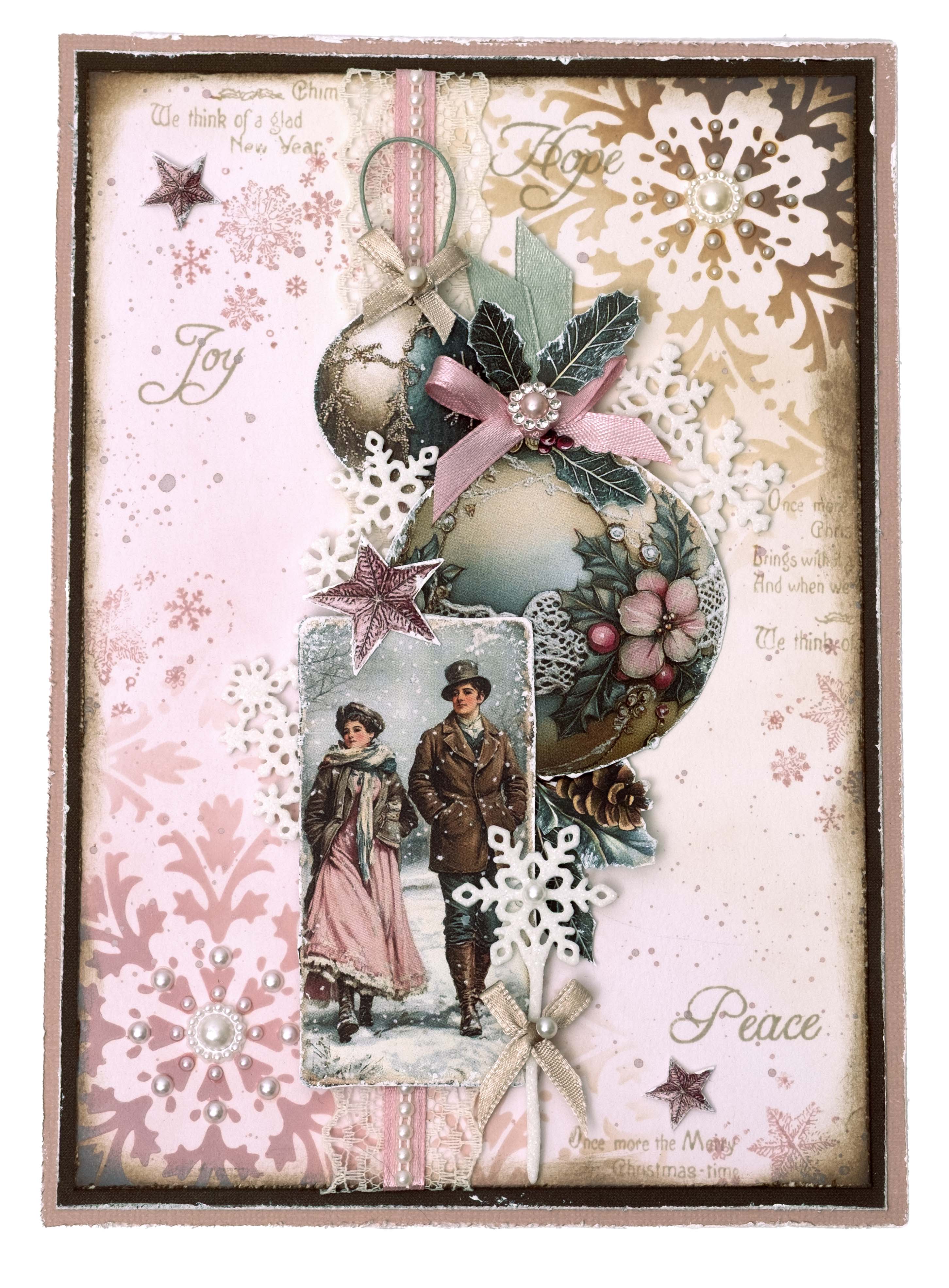 Jenine's Mindful Art Christmas Blush clear stempel Christmas deco