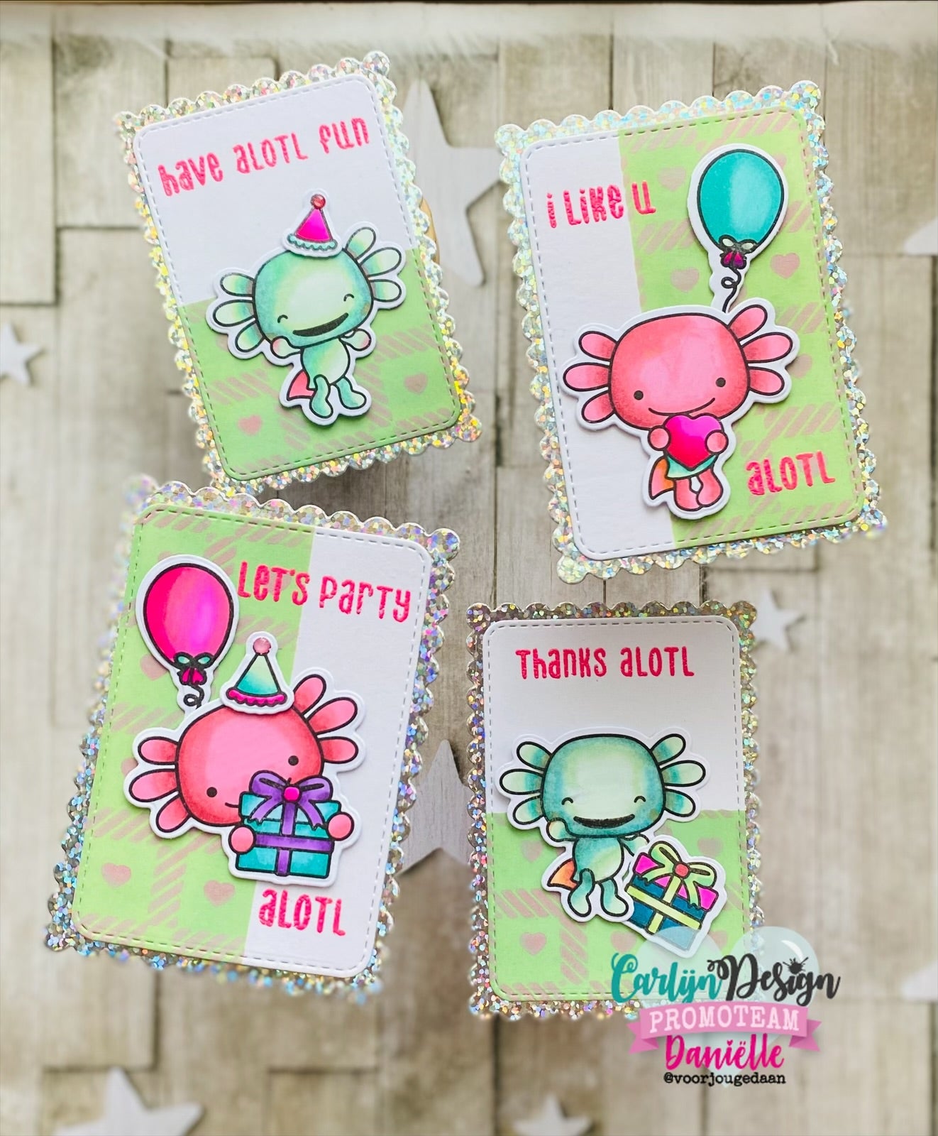 CarlijnDesign Love Plaid CDJD-0068 sjablong 15x15 cm 3-pakn