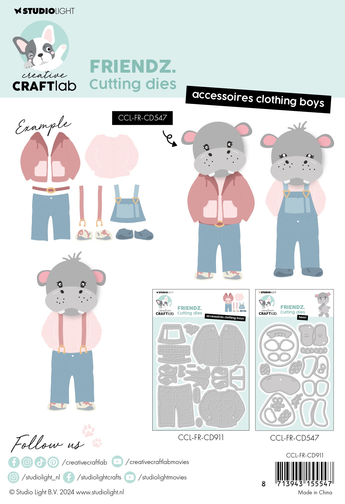 Studio Light Creative Craftlab Friendz Clothing Boys dies