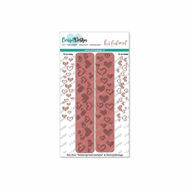 CarlijnDesign CDHF-0006 hjerter hotfoil-plate 15 cm