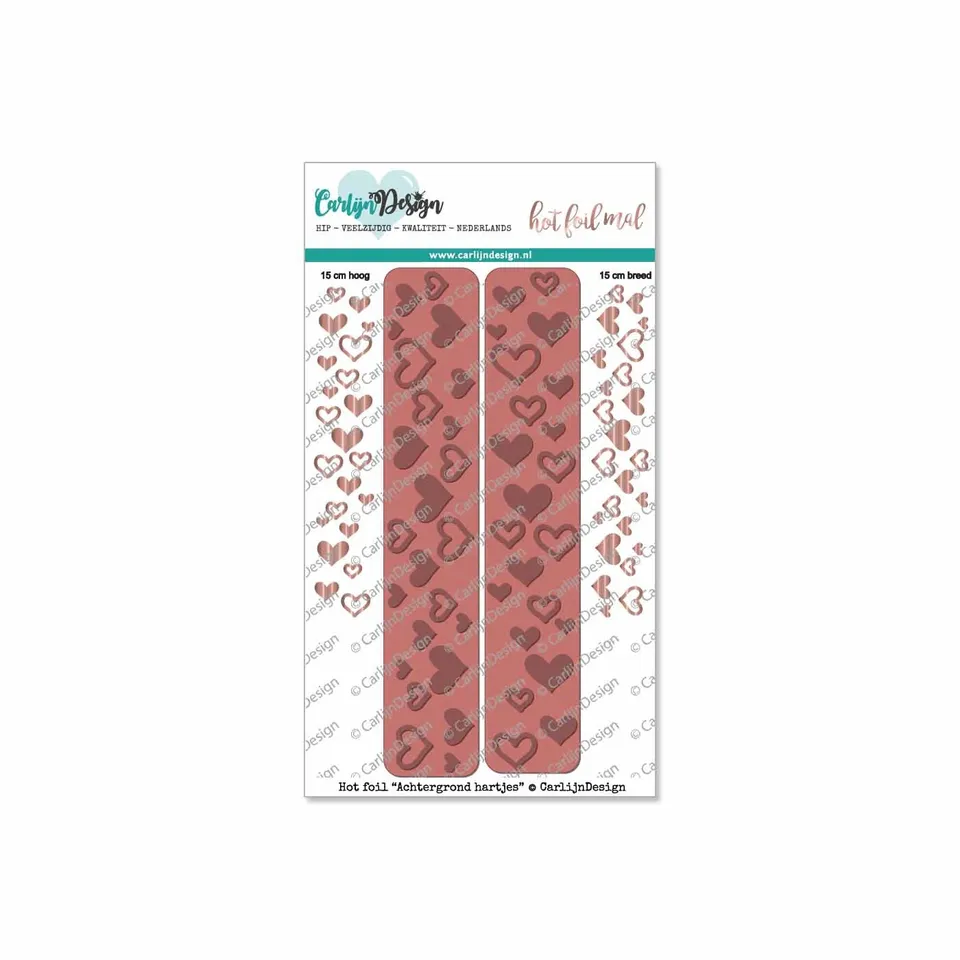 CarlijnDesign CDHF-0006 hjerter hotfoil-plate 15 cm