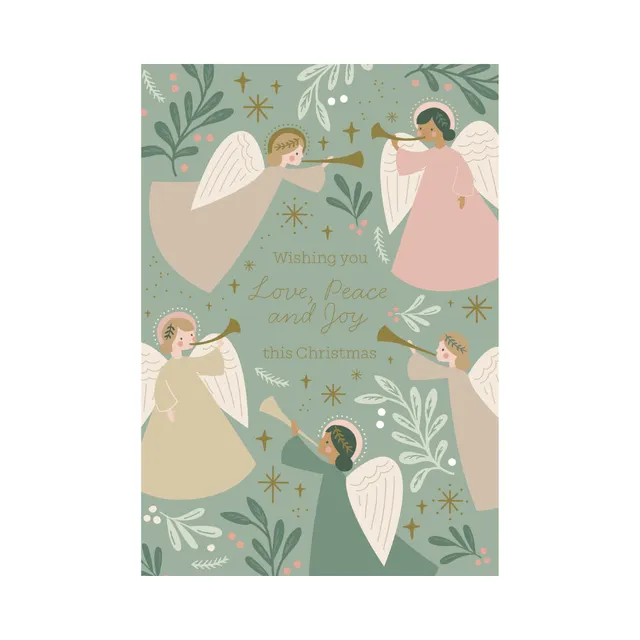 KaiserCraft julekort Love Peace Joy 5x7" med konvolutt