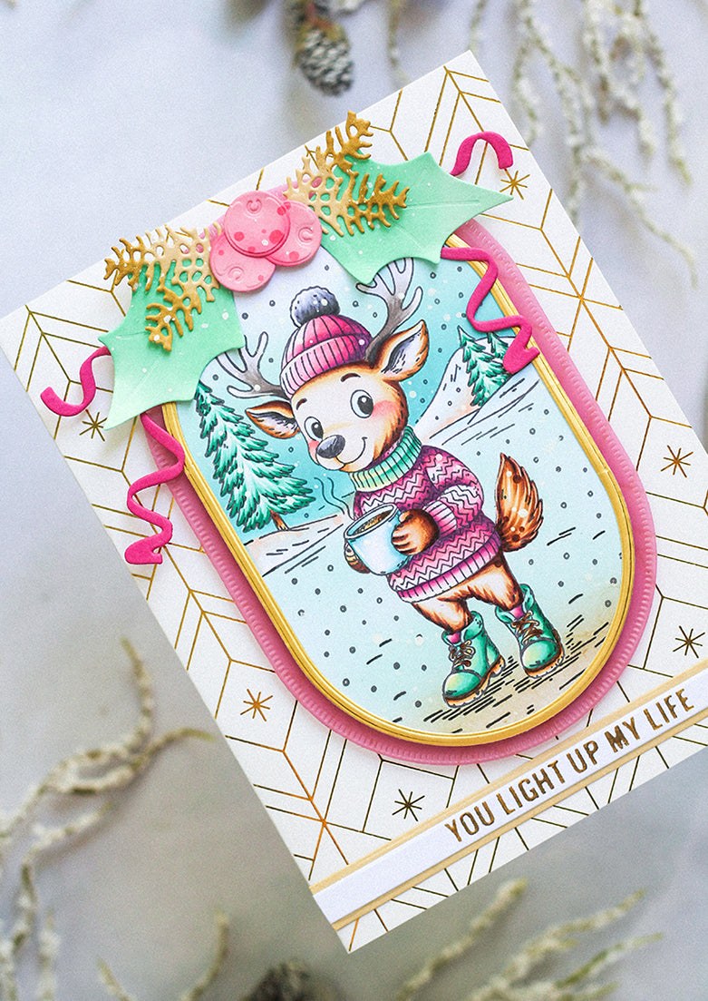 Studio Light Essentials clear stamp Cozy deer julemotiv