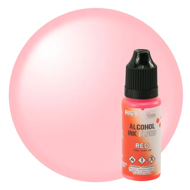 Couture Creations Alcohol Ink Fluro blekk 12 ml rød neon