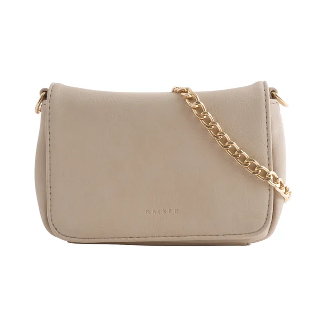 KaiserCraft PU Mini Side Bag veske beige gullkjede