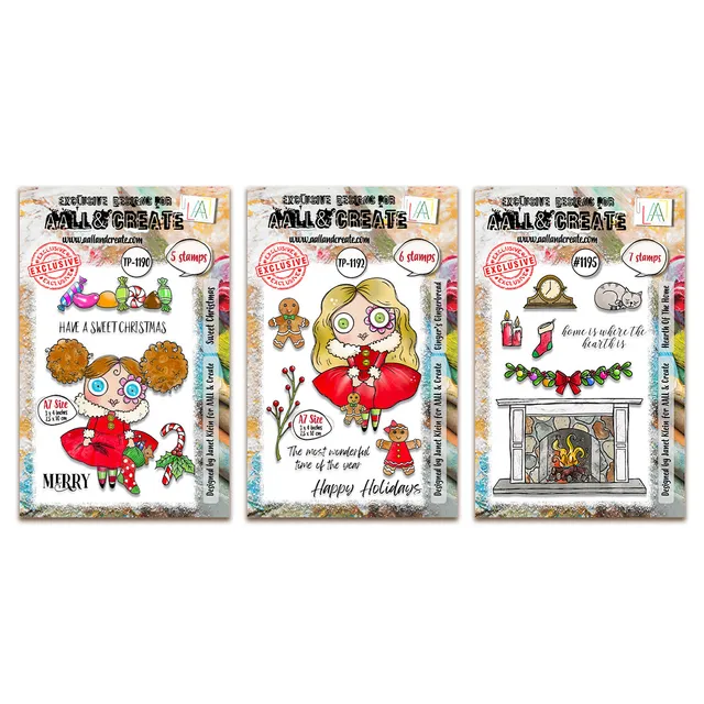 AALL & Create Janet Klein Ginger's Christmas stempel 3xA7 jul
