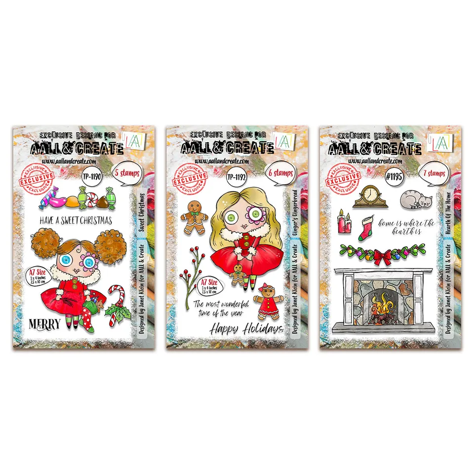 AALL & Create Janet Klein Ginger's Christmas stempel 3xA7 jul