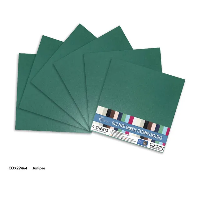 Couture Creations Juniper Green kartong 12x12 210gsm 6 ark