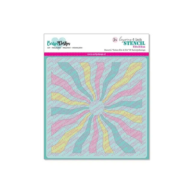 CarlijnDesign Retro 80s & 90s CDSC-0031 sjablong 17 cm