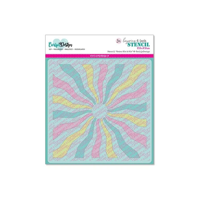 CarlijnDesign Retro 80s & 90s CDSC-0031 sjablong 17 cm