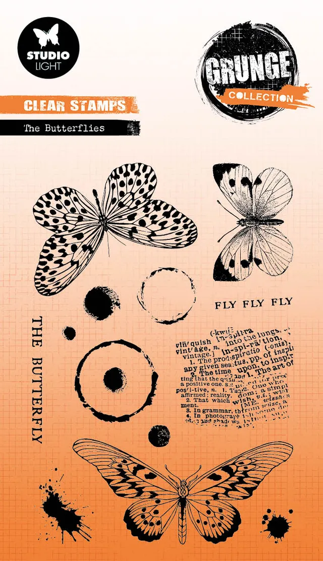 Studio Light Grunge The Butterflies stempel 93x136 mm