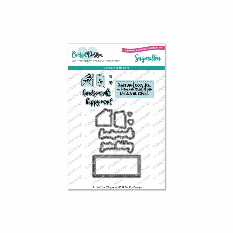CarlijnDesign Happy mail CDSN-0009 dies konvolutt og hjerter