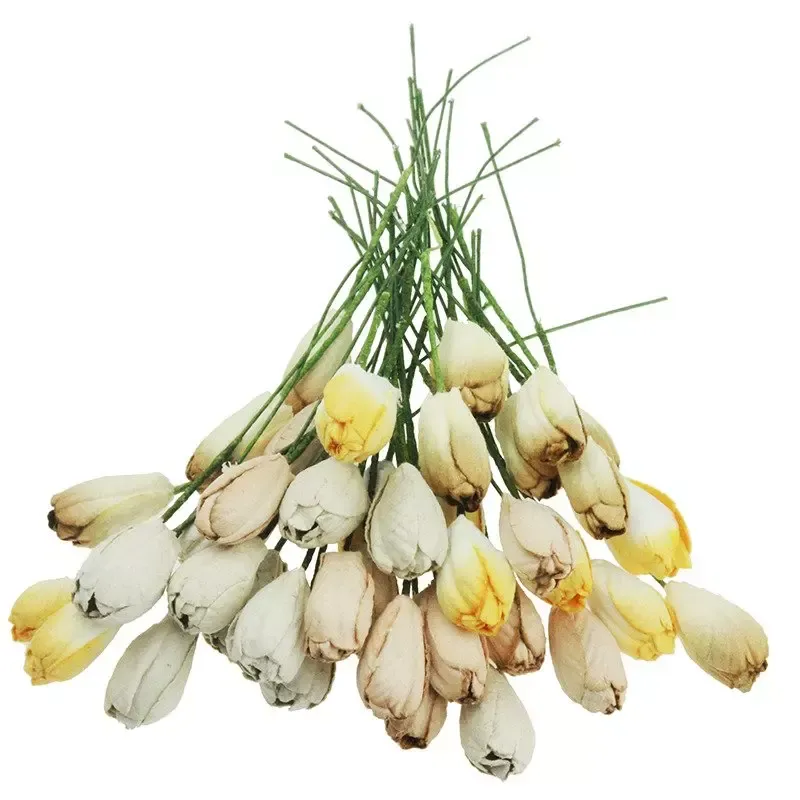 Korthobby tulipan papirblomster mulberry jordfarger 40 stk