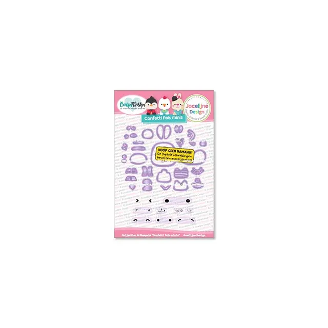 CarlijnDesign Confetti Pals minis dies- og stempelsett CDJD-0095