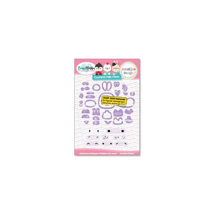CarlijnDesign Confetti Pals minis dies- og stempelsett CDJD-0095