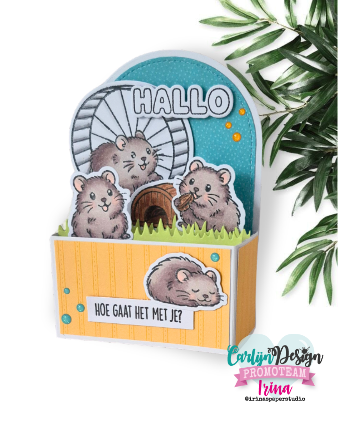 CarlijnDesign Hamsters CDST-0183 stempelsett A6 koselig