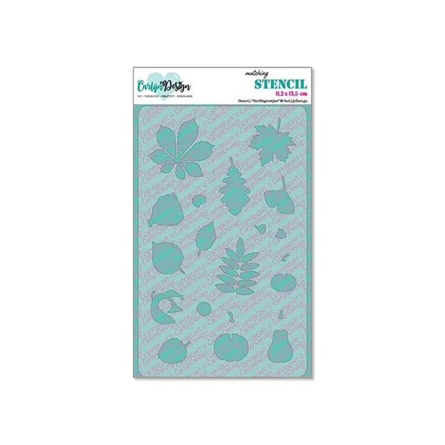 CarlijnDesign Herfstgroetjes CDSC-0037 sjablong høst 17 cm