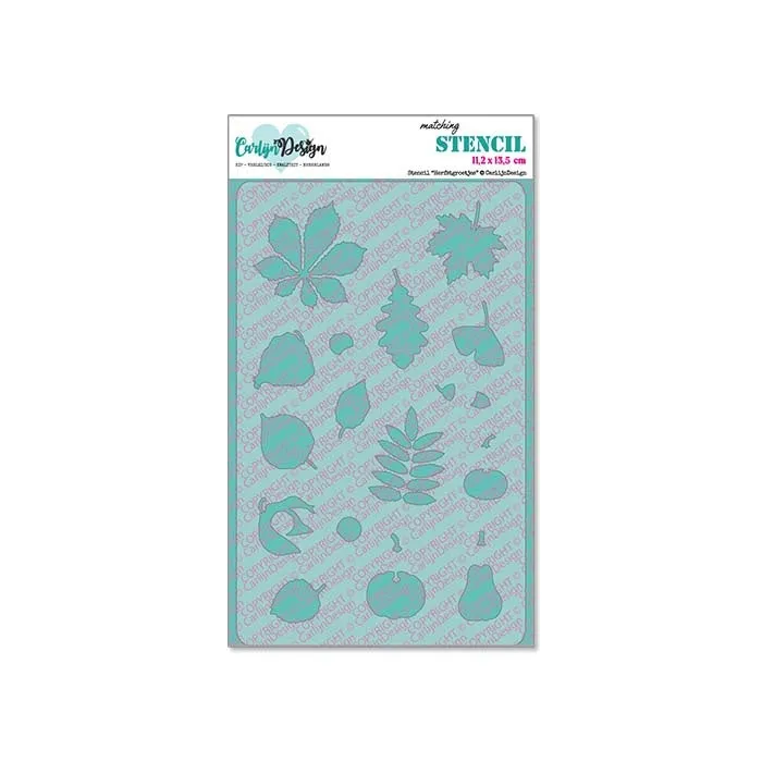 CarlijnDesign Herfstgroetjes CDSC-0037 sjablong høst 17 cm