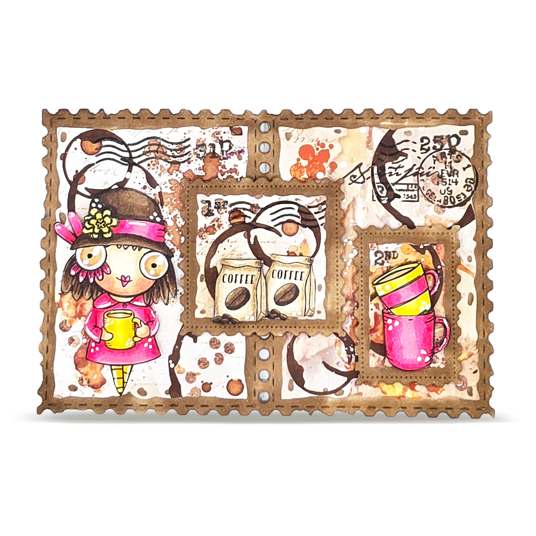 AALL & Create TP-1380 Postal Bits stempelsett A7 post