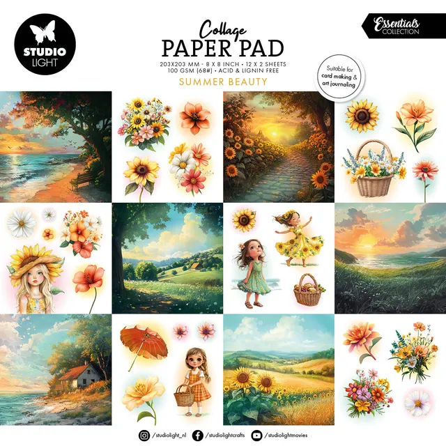 Studio Light Essentials Summer Beauty collagepapir 24 ark