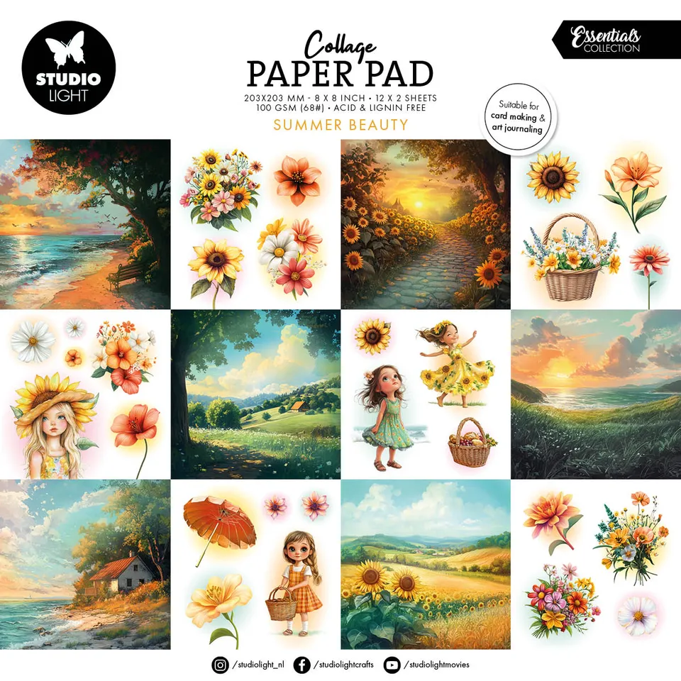 Studio Light Essentials Summer Beauty collagepapir 24 ark