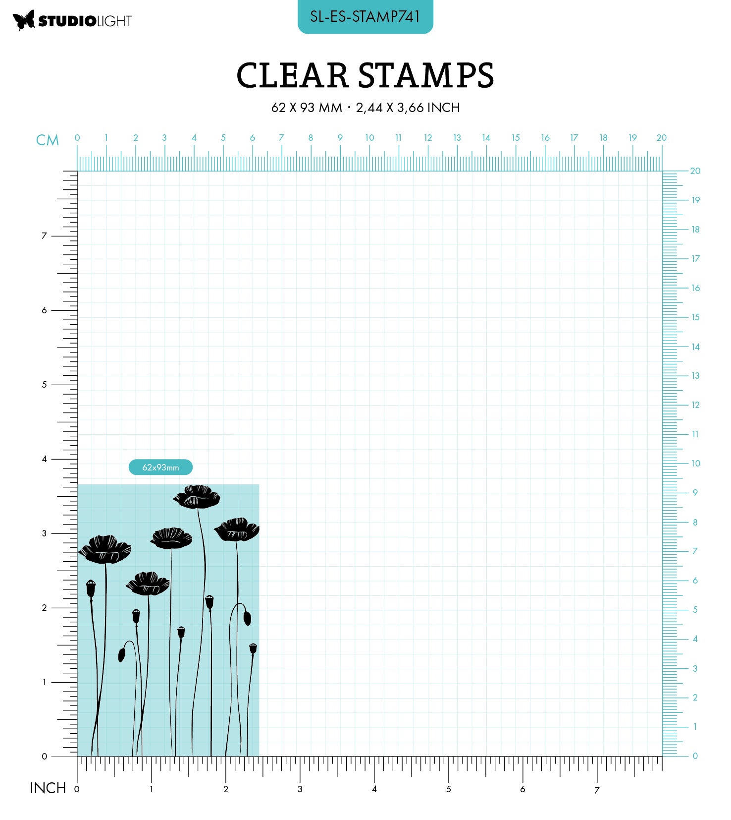 Studio Light Essentials Poppies stempel valmue